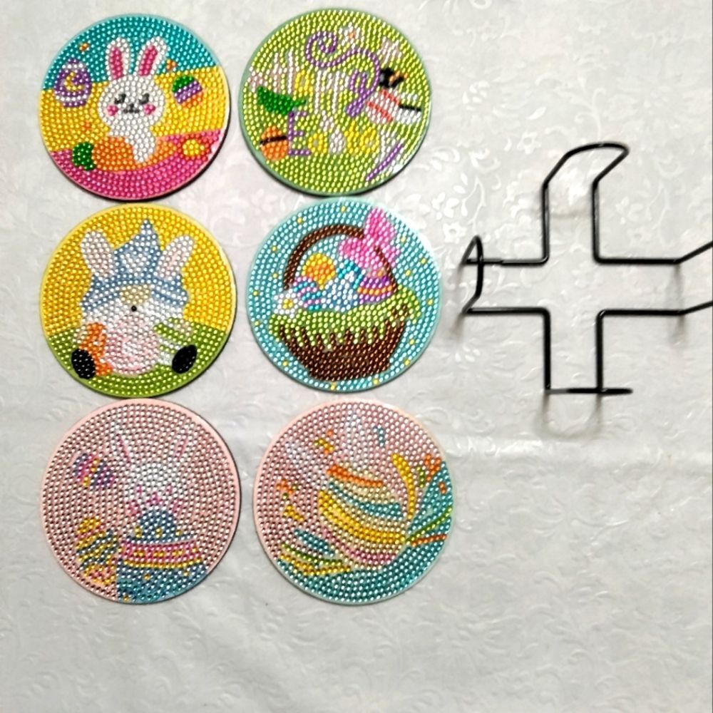 6 Piece Easter Coasters